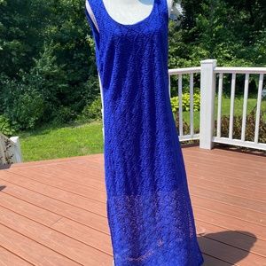 Royal Blue long dress NWT size L REDUCED